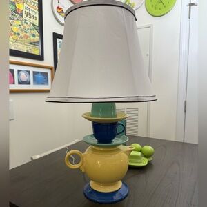 Handmade Fiestaware teapot lamp